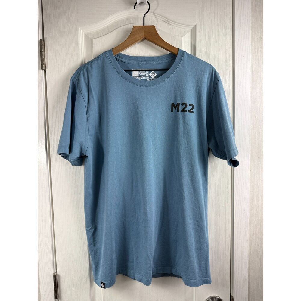 M22 The Original T-Shirt Men's L Blue Northern Michigan Great Lakes Cotton